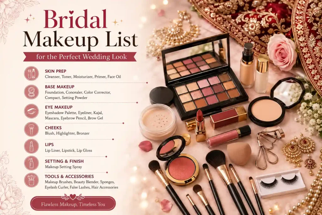 Bridal Makeup List for the Perfect Wedding Look
