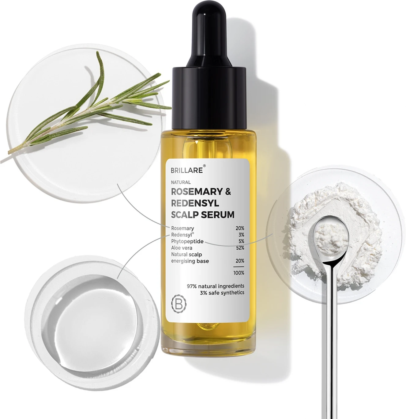 Brillare 20% Rosemary & 3% Redensyl Hair Growth Serum
