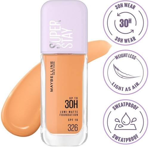 1.	MAYBELLINE NEW YORK Super Stay Lumi Matte Foundation