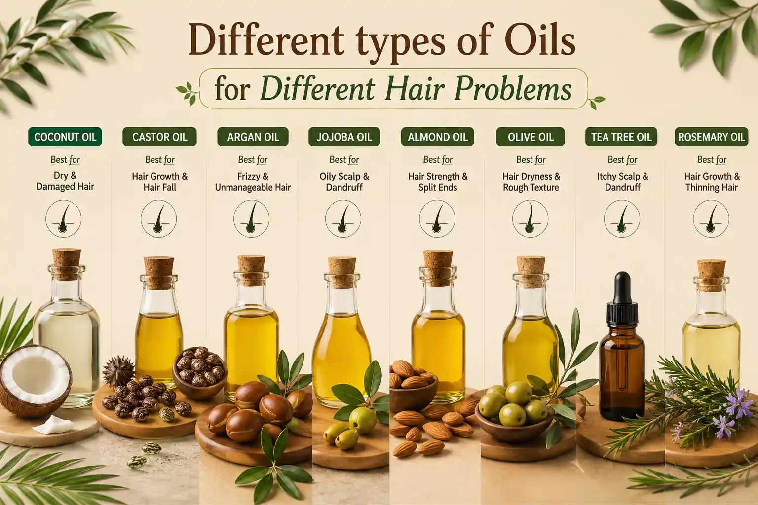 You are currently viewing Different types of Oils for Different Hair Problems